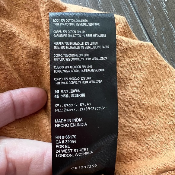 ANTHROPOLOGIE NEW Caroline babydoll flatter sleeve top in honey brown - Picture 10 of 14